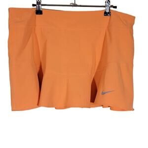 Nike Women's Dri Fit Mini Skort Elastic Waist Stretch Pull on Orange Size XL